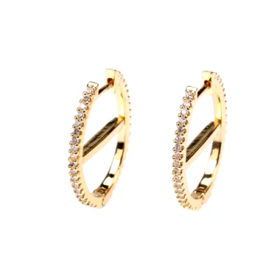 Zircon Hoop Earrings Plated Woman Earrings Designs Pictures Designs for Party Girls