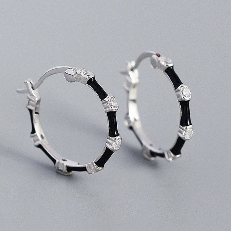 Wholesale Fashion Luxury Design High Quality Korean Style Bridal Earring Zircon 925 Sterling Silver Women Earrings Jewelry