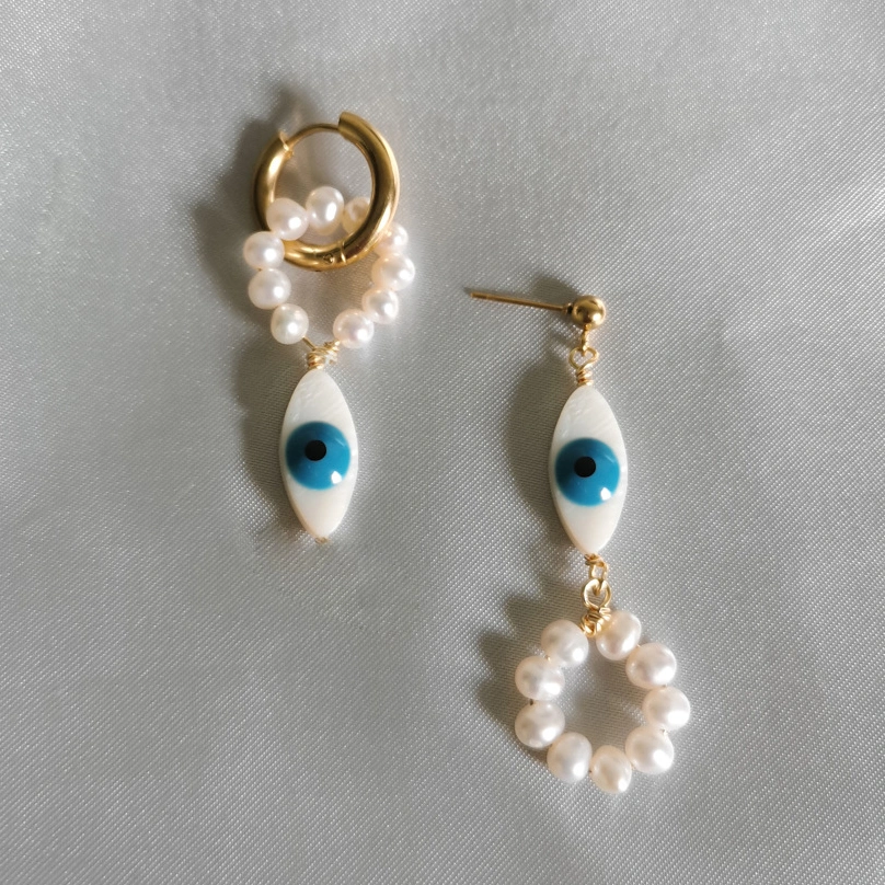 Freshwater Pearl Earrings Female Shell Eye Drop Fashion Dangle Earrings for Women