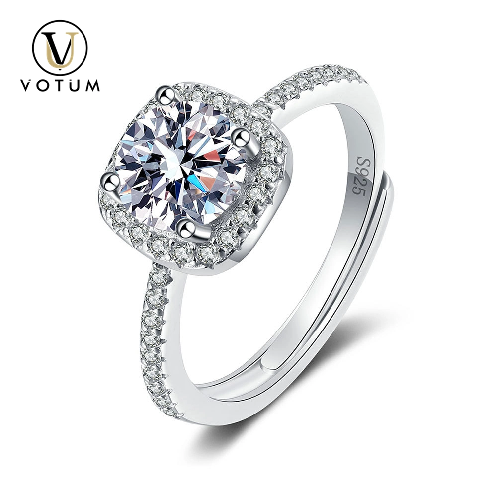 Votum Fashion Wholesale 18K Gold Plated 925 Sterling Silver Moissanite Diamond Ring