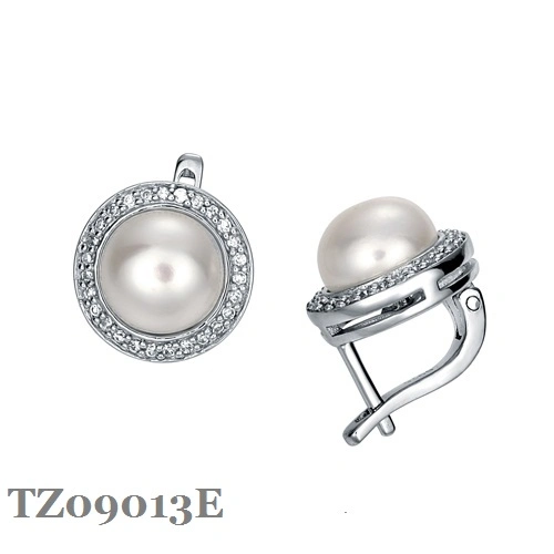 Fashion Silver Jewelry with CZ and Fresh Water Pearl