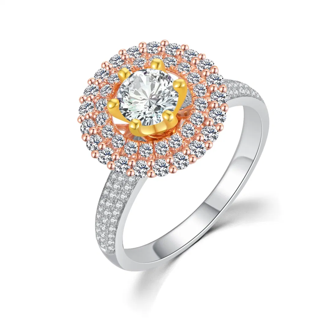 Fashion 14K Gold Lab Diamond Women Ring for Innovative Structure Vgi-004