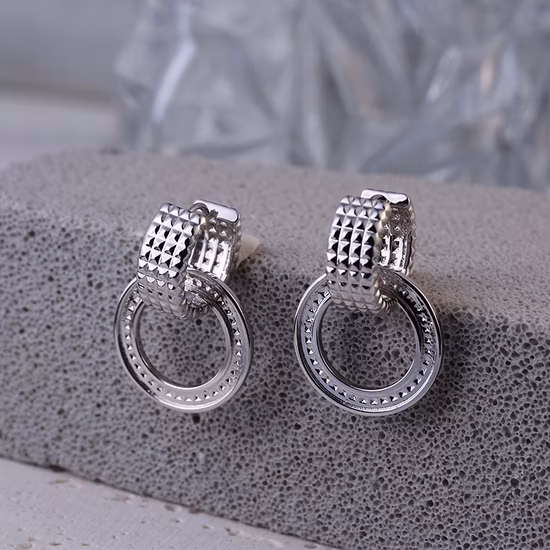 Factorycustom 925 Sterling Silver Gold Plated Hoop Stud Cuffs Fashion Trendy Statement Crystal Big Pearl Heart Flower Earrings Sets Fine Jewelry 5%off