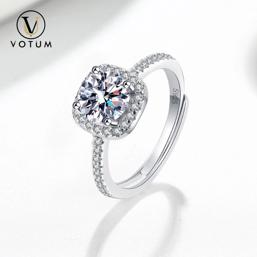 Votum Fashion Wholesale 18K Gold Plated 925 Sterling Silver Moissanite Diamond Ring