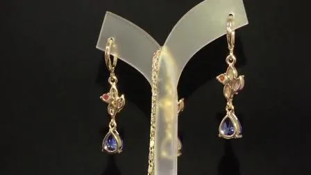 Costume Zirconia 18K Gold Popular Brass Copper Alloy Jewelry with CZ Crystal