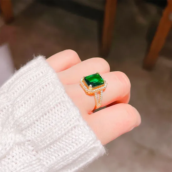 Fashion Jewelry 925 Silver 10K 14K 18K Gold CZ Fashion Classics Engagement Ring for Women